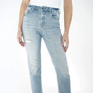 Chrissy Distressed Straight Leg Jeans